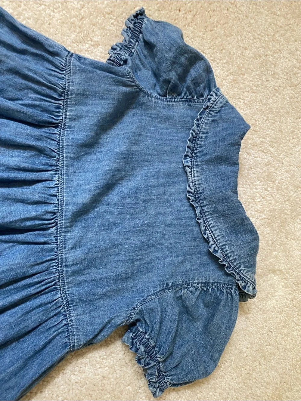 GAP Blue cotton chambray Denim Button-Front Casual Dress size 4T